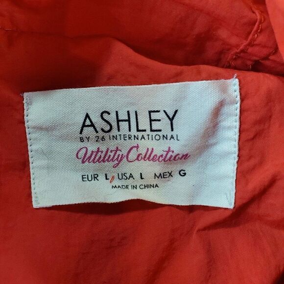 Ashley by 26 International Windbreaker Womens Large Red Blue Utility Collection - Picture 6 of 8